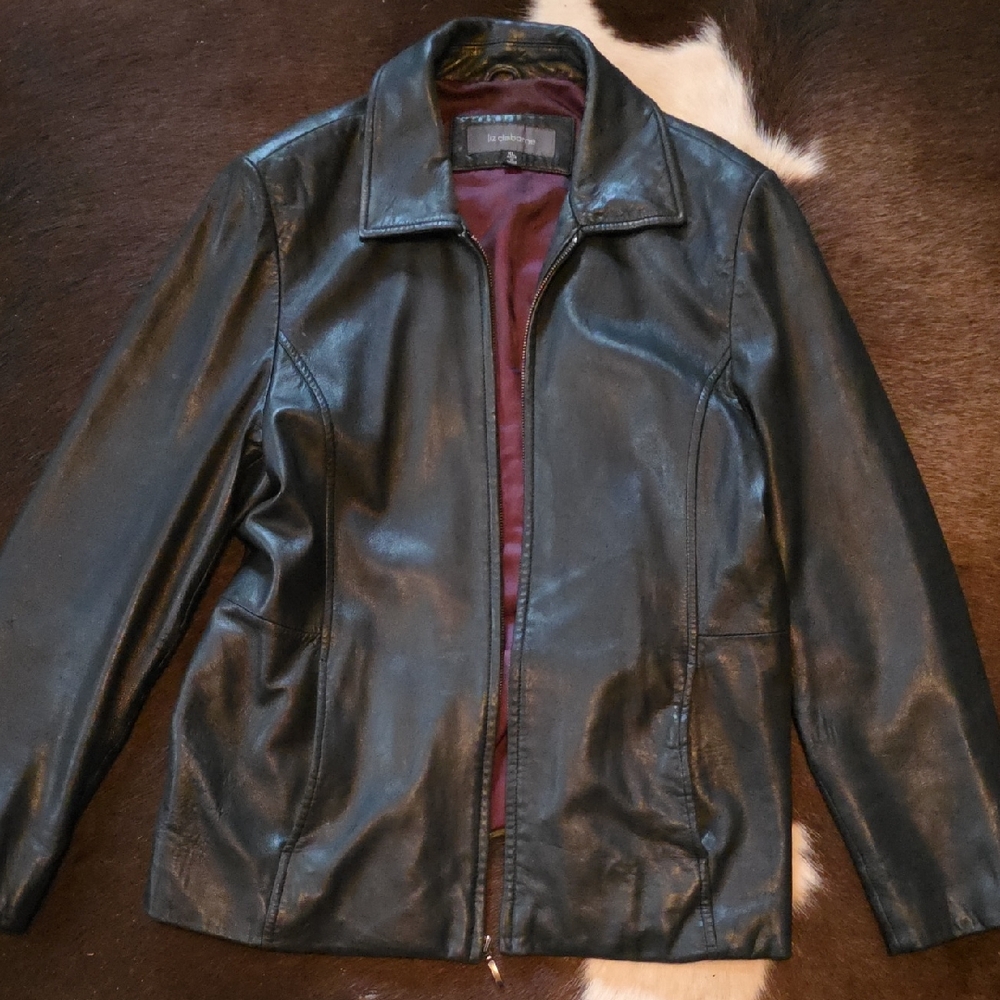 Liz Claiborne Black Leather Jacket
